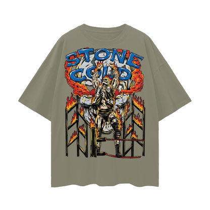Stone Cold Steve Austin 90s Vintage Like Graphic Oversized T Shirt