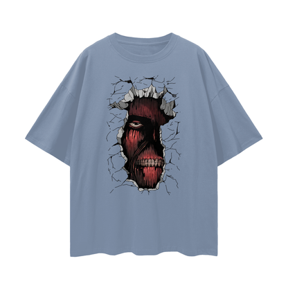 Vintage/Y2K Attack On Titans Anime Graphic Oversized T Shirt