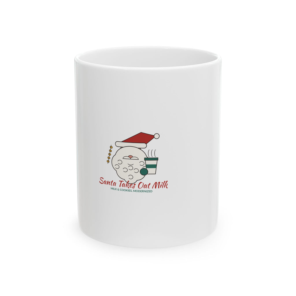 Santa Takes Oat Milk Vintage Storybook Santa Coffee Mug