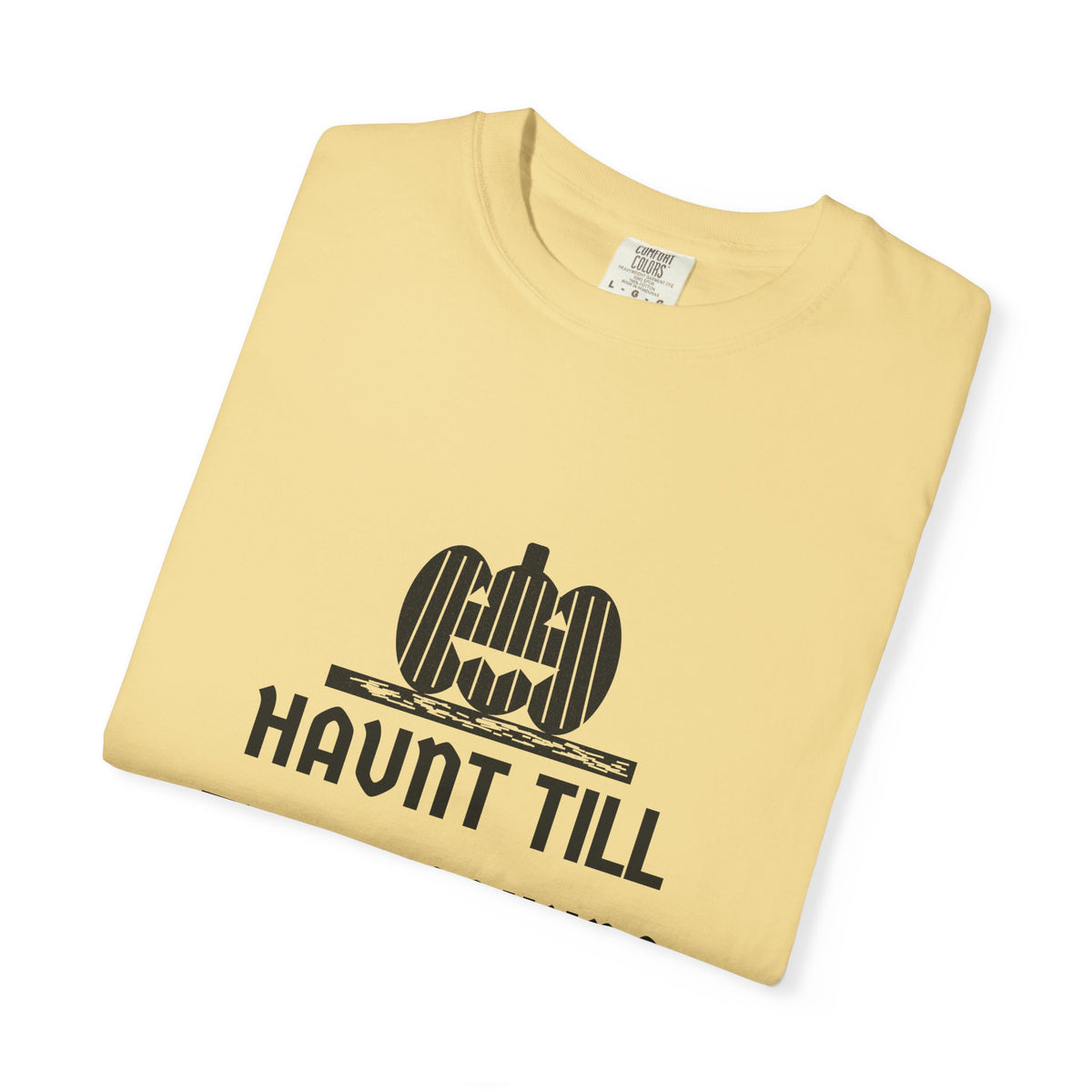 Haunt Till Thanksgiving Woodcut Pumpkin Halloween Tee