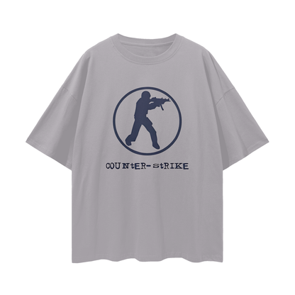 Counter Strike Gaming Graphic Oversized T Shirt
