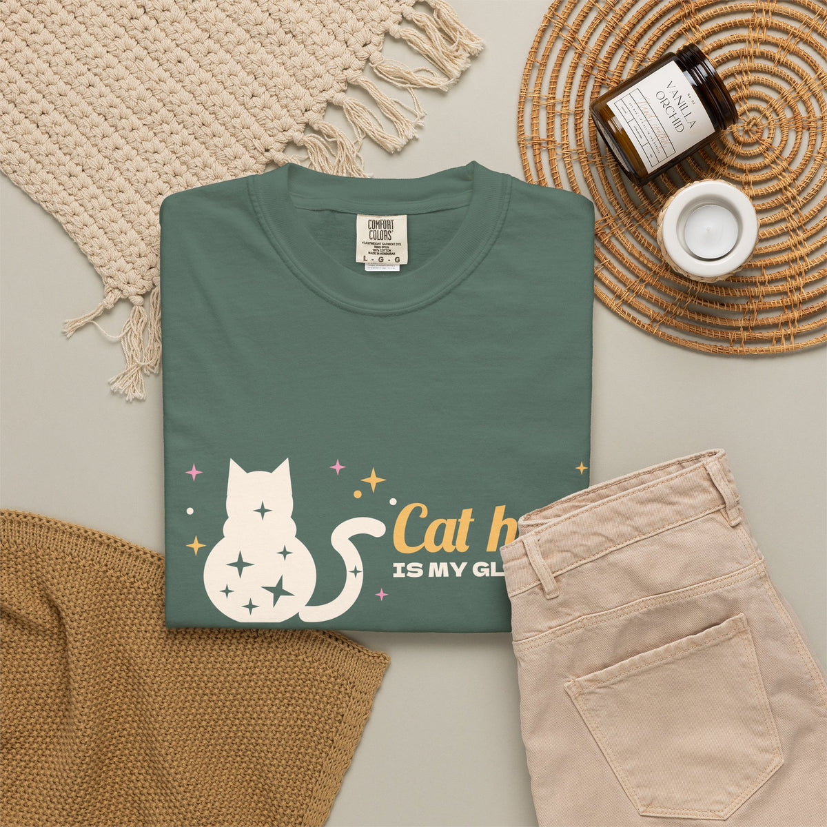 Cat Hair Is My Glitter Tee, Cat Mom Shirt, Funny Cat Shirt for Women