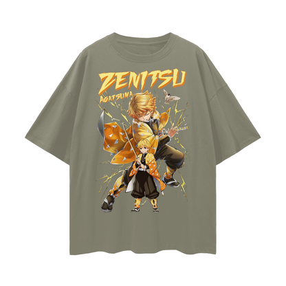 Vintage/Y2K Demon Slayer Zenitsu Agatsuma Anime Oversized T Shirt
