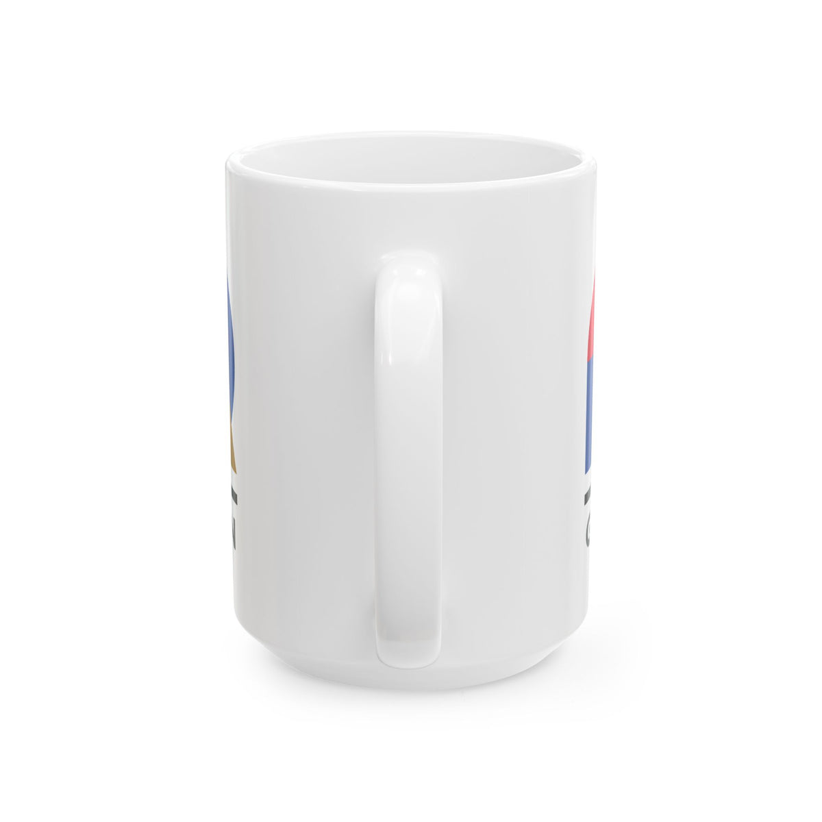 Gold Star Season Bauhaus Geometric Teacher Christmas Mug