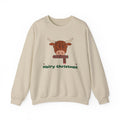 Hairy Christmas Highland Cow Scarf Sweatshirt