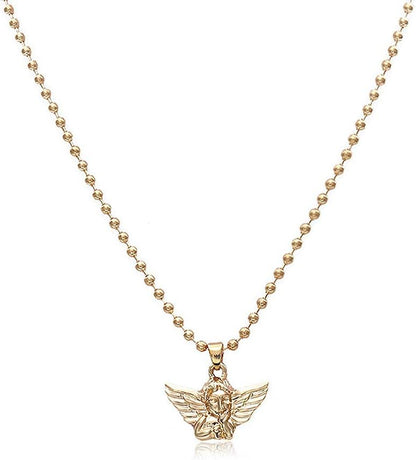 Angel Necklace Cherub Necklace for Women,Angel Wings Pendant Necklace,Cupid Guardian Y2K Aesthetic Necklace