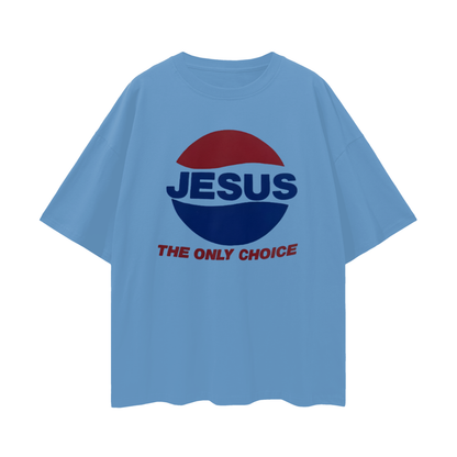 Religious Jesus Pepsi The Only Way Graphic Oversized T Shirt