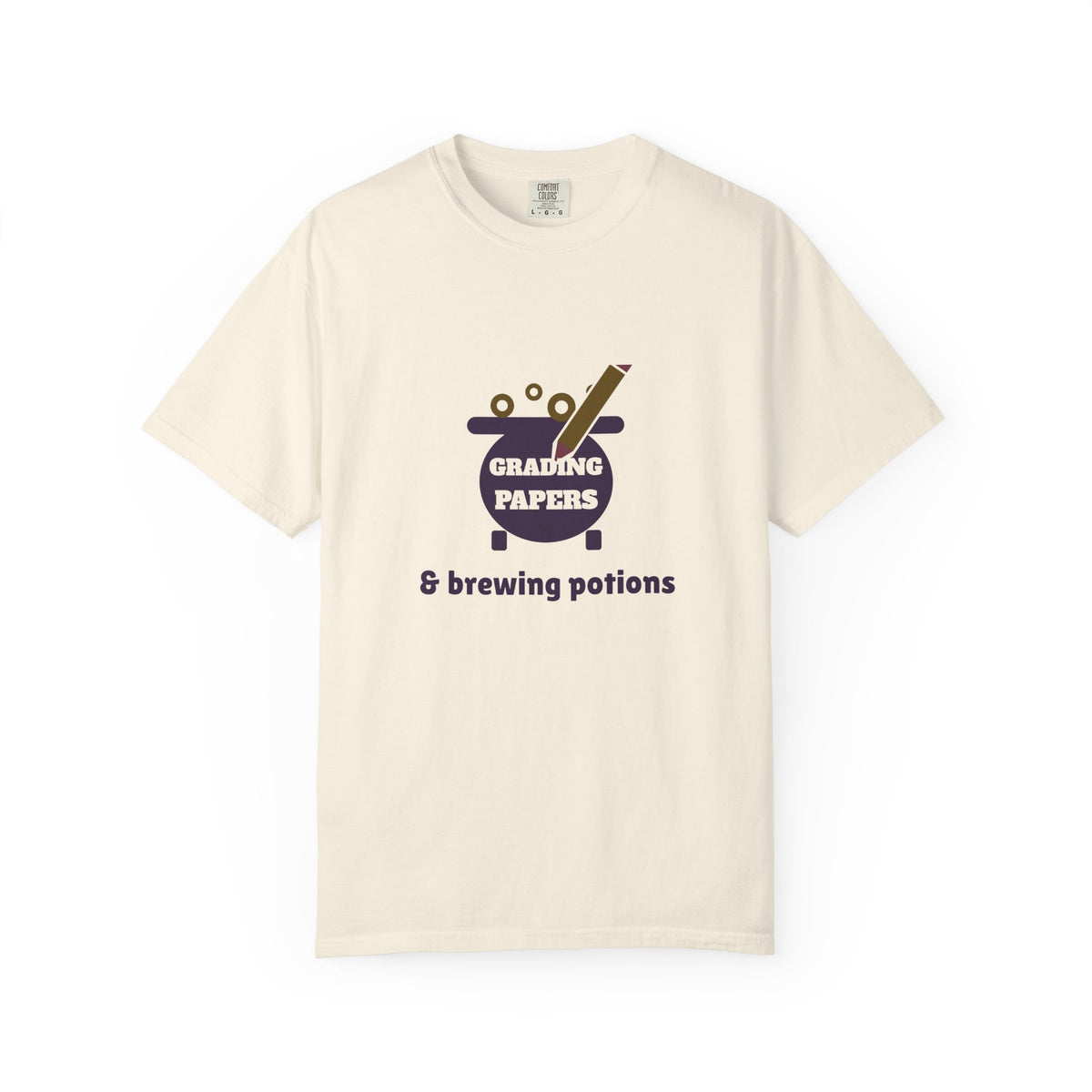 Teacher Halloween Shirt, Grading Papers and Brewing Potions Tee, Spooky Teacher T-Shirt, Gothic Floral Teacher Gift for Her