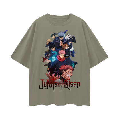 Vintage/Y2K Jujutsu Kaisen Anime Characters Oversized T Shirt