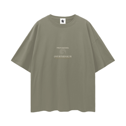 Professional Overthinker Oversized T-Shirt | Funny Vintage Graphic