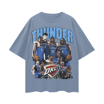 Oklahoma Thunder 90s Y2K Vintage Like Graphic Oversized T Shirt