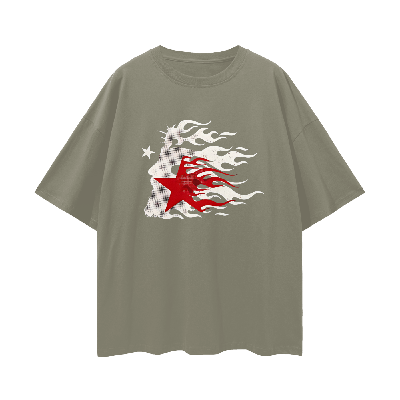 Religious Jesus Hellstar Logo  Like Graphic Oversized T Shirt