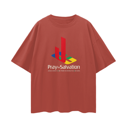 Religious Pray For Salvation Jesus Christ Graphic Oversized T Shirt