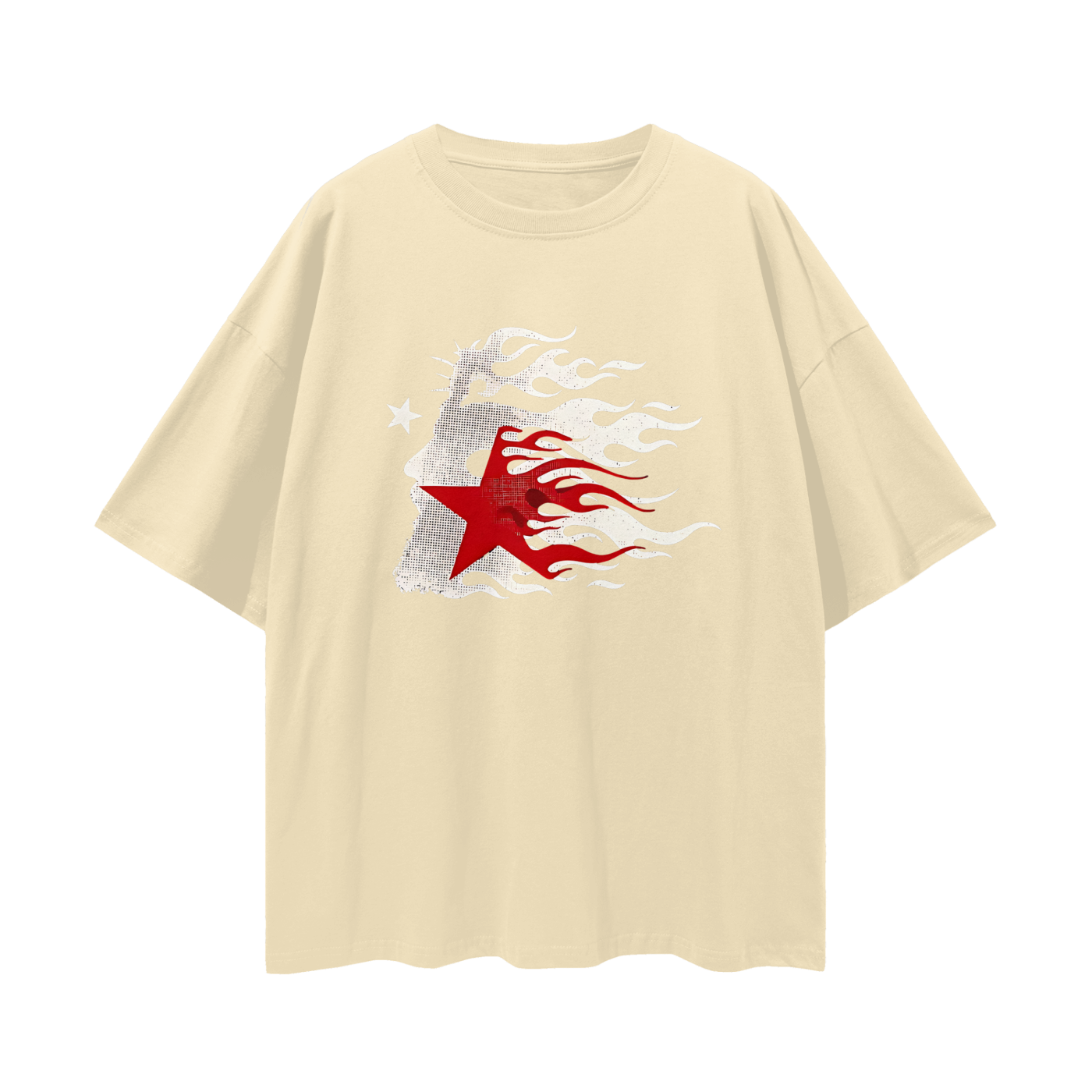 Religious Jesus Hellstar Logo  Like Graphic Oversized T Shirt