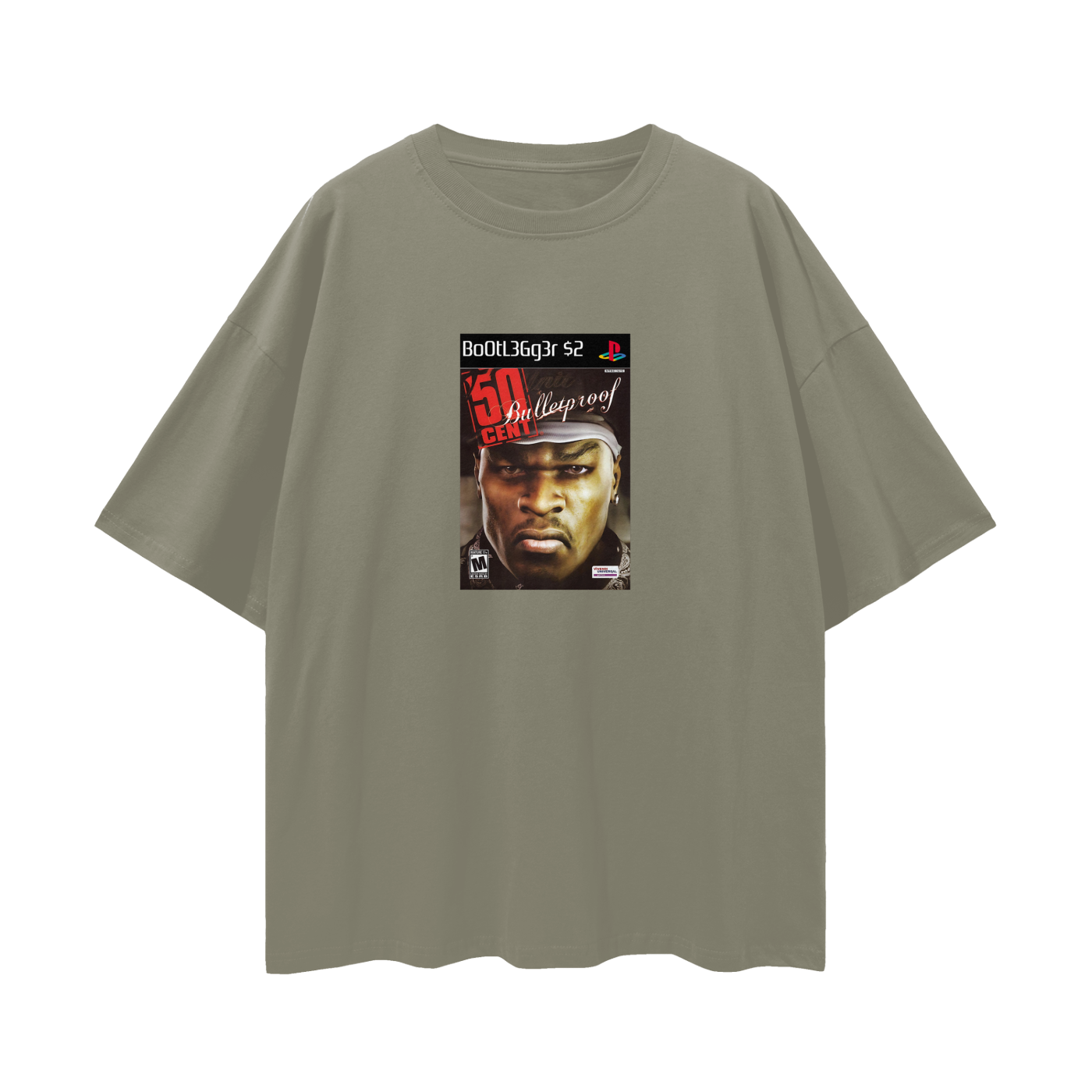 PlayStation 2 50 Cent Bullet Proof PS2 Video Game Disc Tee