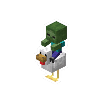 Minecraft Zombie On Chicken Funny Sticker