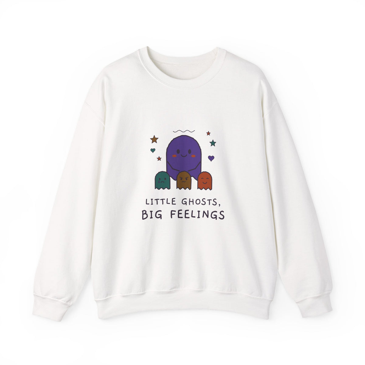 Little Ghosts Big Feelings Sweatshirt, Cute Halloween Teacher Crewneck, Spooky Cute Mom Sweatshirt, Ghost Doodle Fall Pullover