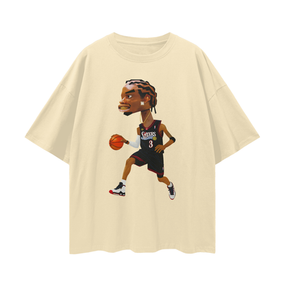 Vintage/Y2K Allen Iverson Sixers Oversized T Shirt