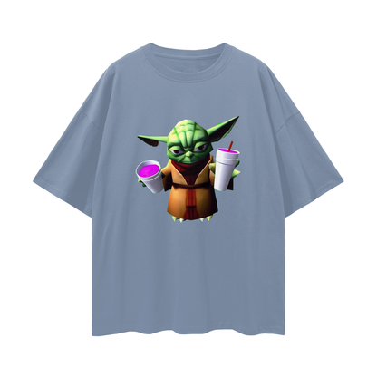 Funny Yoda Star Wars Double Cup Y2K Vintage Like Graphic Oversized T Shirt