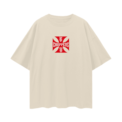 Vintage Like Red West Coast Choppers Oversized T Shirt