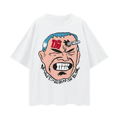 Vintage Like 80s Mind Bomber Graphic Oversized T Shirt