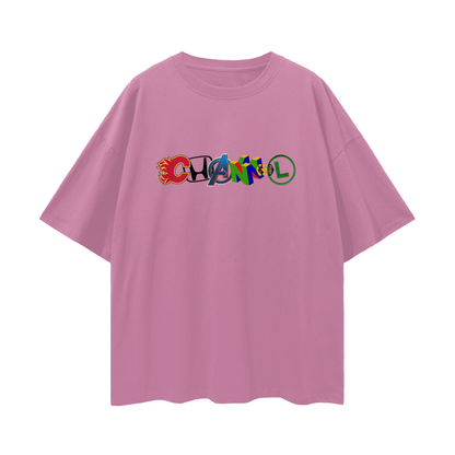 Chanel Logo 90s Vintage Like Graphic Oversized T Shirt