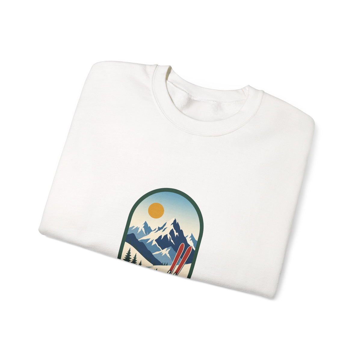 Skipping the Slopes Retro Ski Lodge Sweatshirt, Apres Ski Winter Crewneck