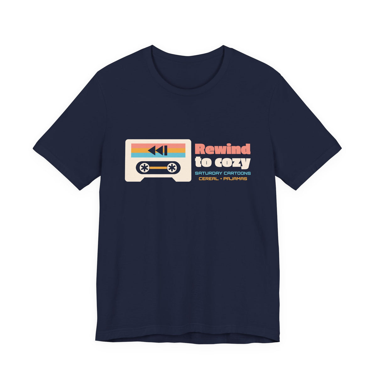 Retro Nostalgia Shirt for Women, Rewind to Cozy Tee, Saturday Morning Throwback T-Shirt, Cozy Weekend Gift for Her, Unisex S-3XL