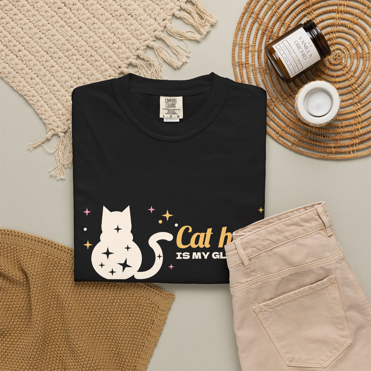 Cat Hair Is My Glitter Tee, Cat Mom Shirt, Funny Cat Shirt for Women