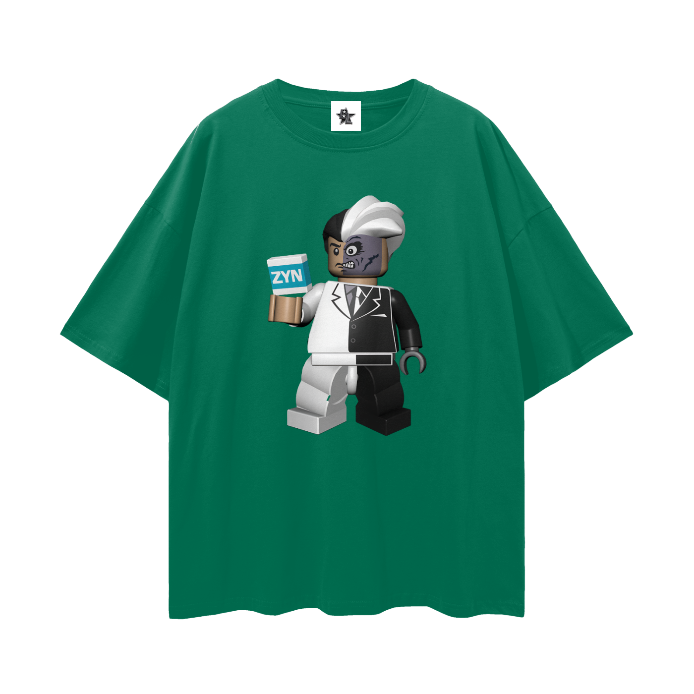 Vintage/Y2K Lego Batman Two-Face Zyn Can Funny Oversized T Shirt