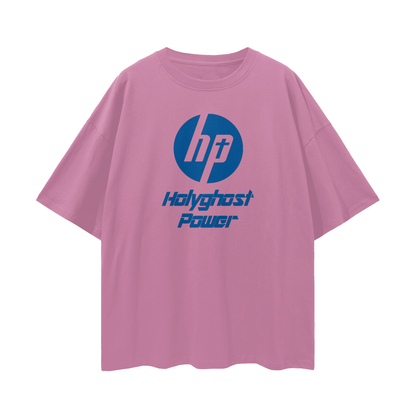 Religious Jesus Holy Power HP Logo Like Oversized T Shirt
