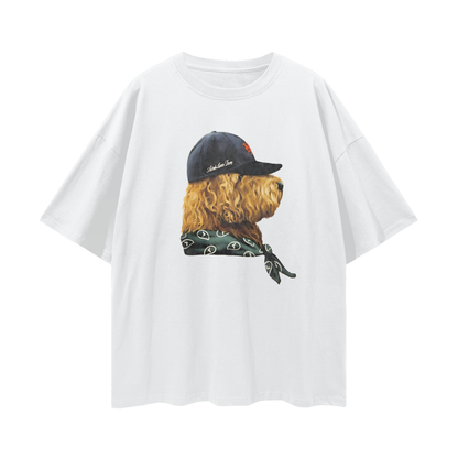 Streetwear Fitted Dog Graphic Oversized T Shirt