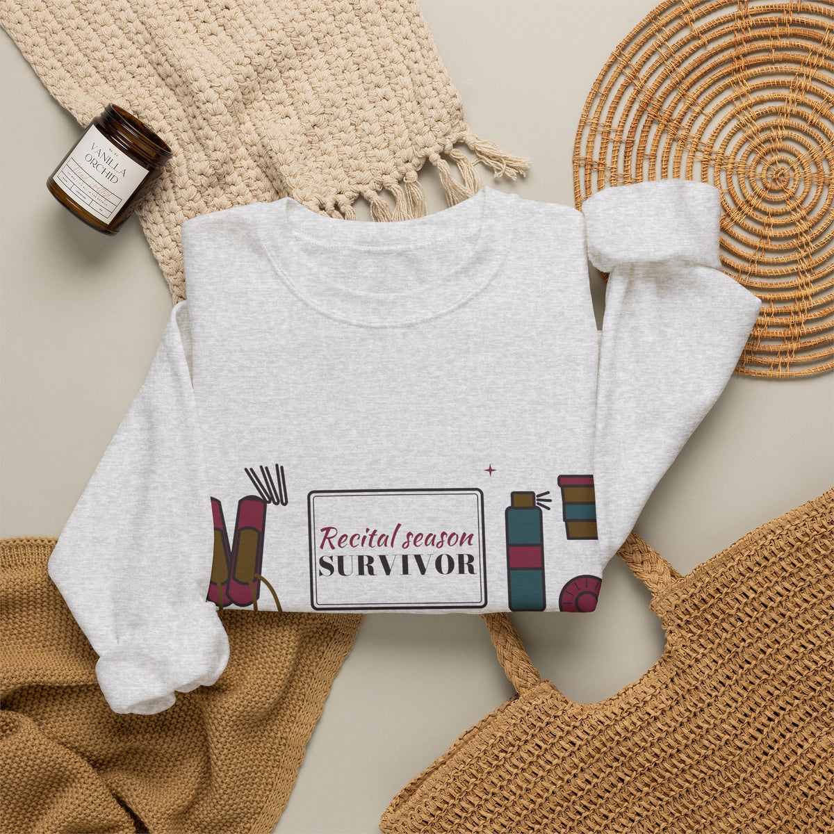 Ballet Mom Sweatshirt, Recital Season Survivor Crewneck, Dance Mom Gift, Winter Recital Sweatshirt, Christmas Gift for Dance Mom