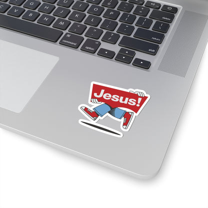 Religious Jesus Vintage Levi's Logo Like Sticker