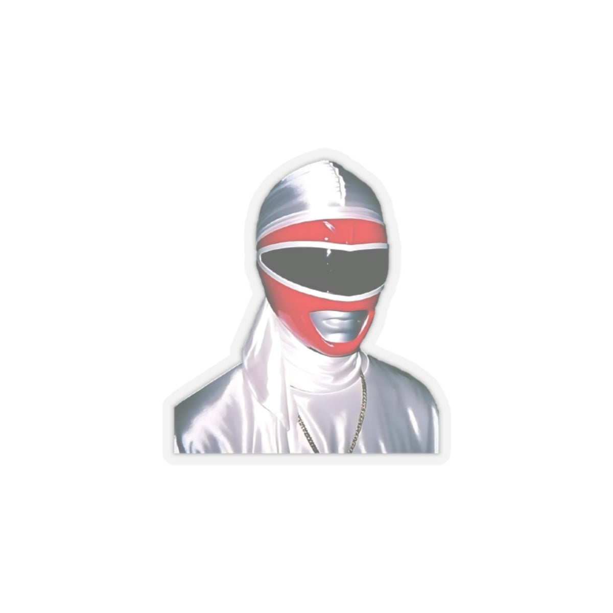 Red Power Ranger Durag Funny Sticker