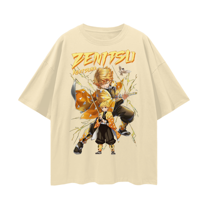 Vintage/Y2K Demon Slayer Zenitsu Agatsuma Anime Oversized T Shirt