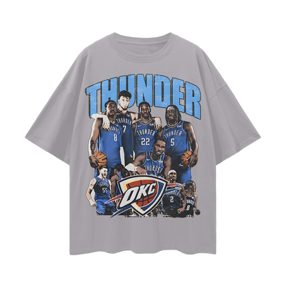 Oklahoma Thunder 90s Y2K Vintage Like Graphic Oversized T Shirt
