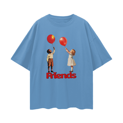 Friends Y2K Vintage Like Graphic Oversized T Shirt