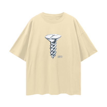Religious Jesus Isaiah 53:5 Screw Graphic Oversized T Shirt