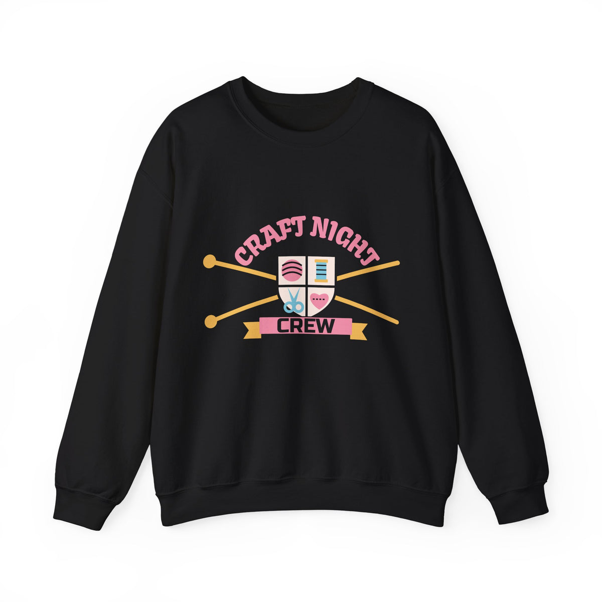 Craft Night Crew Felt Patch Varsity Crewneck Sweatshirt