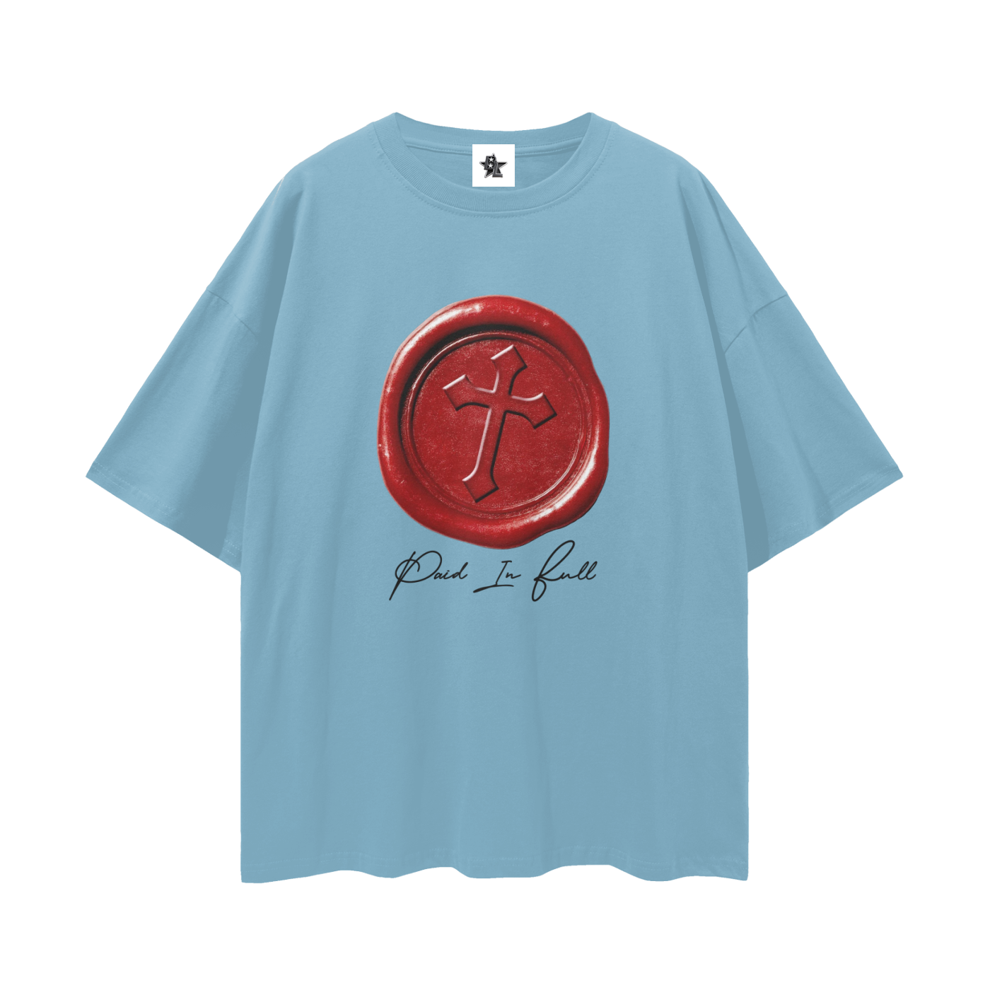 Vintage/Y2K Religious Paid In Full Cross Oversized T Shirt