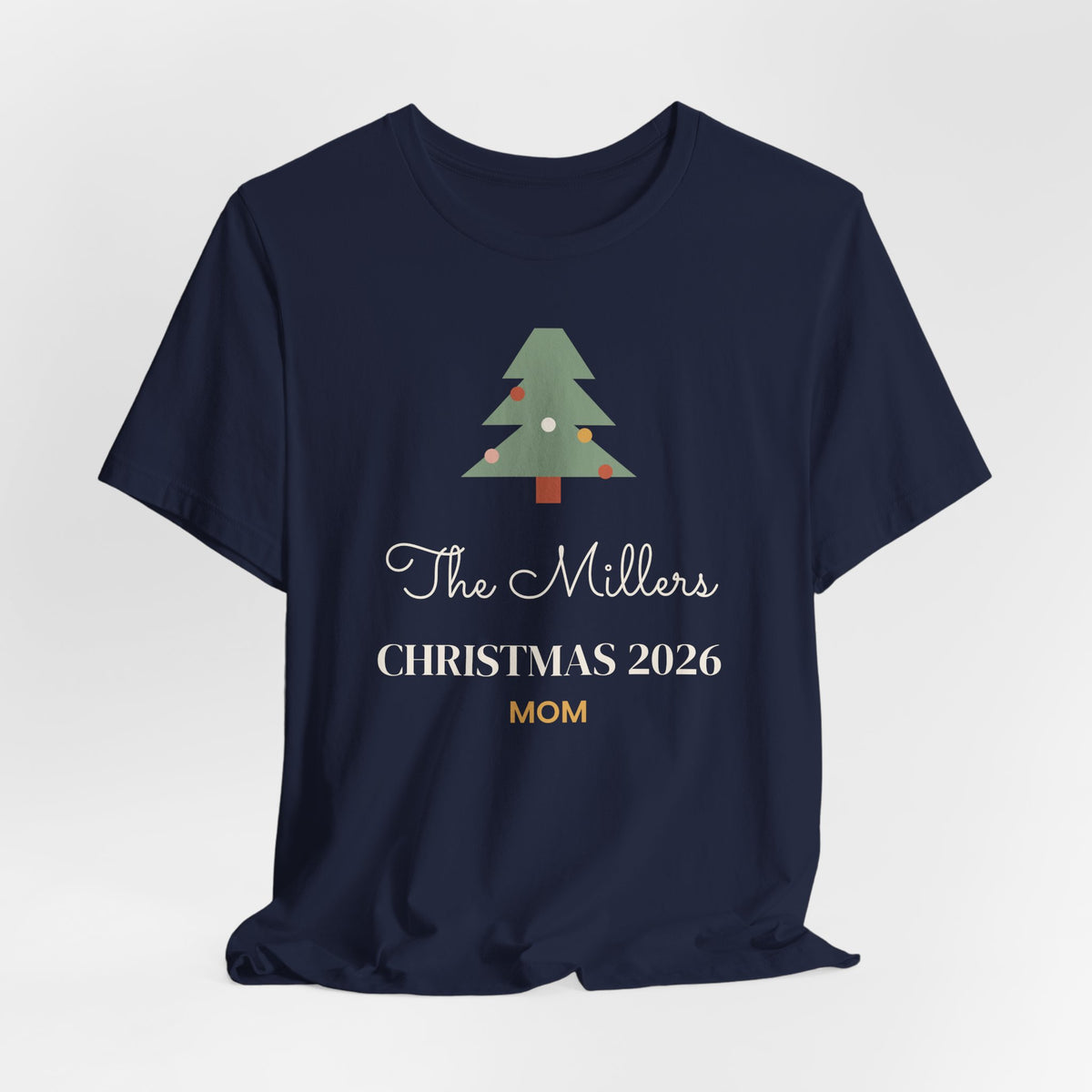 Personalized Family Name Tee, Matching Family Christmas Shirts