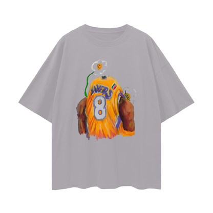 Kobe Bryant Painting 90s Y2K Vintage Like Graphic Oversized T Shirt