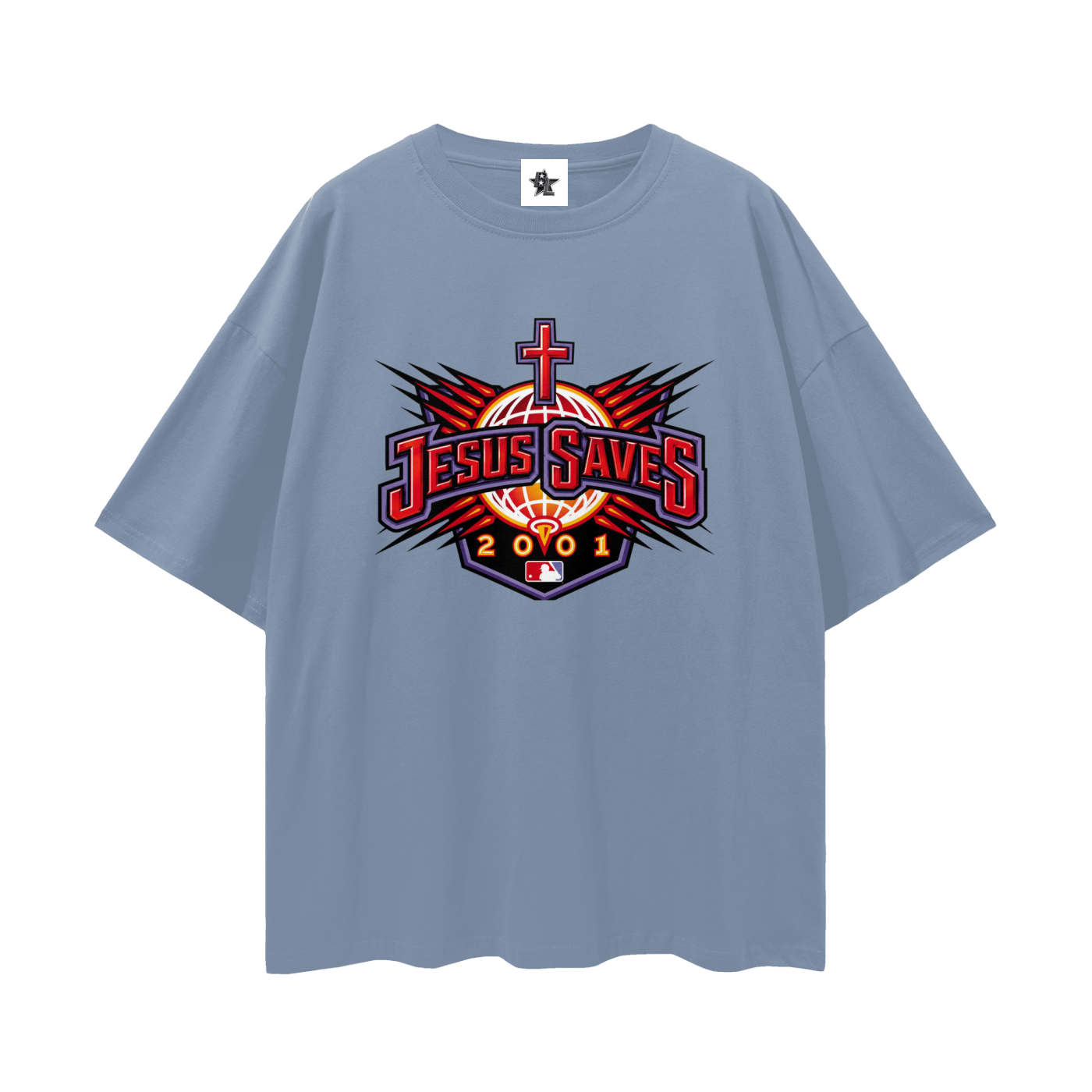 Vintage/Y2K Religious Jesus Saves Oversized T Shirt