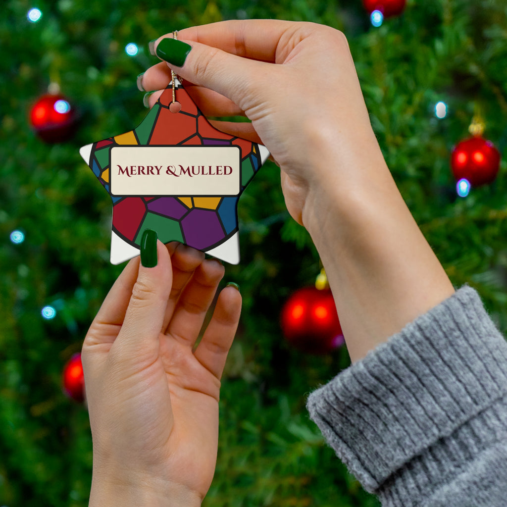 Merry and Mulled Stained Glass Christmas Ornament