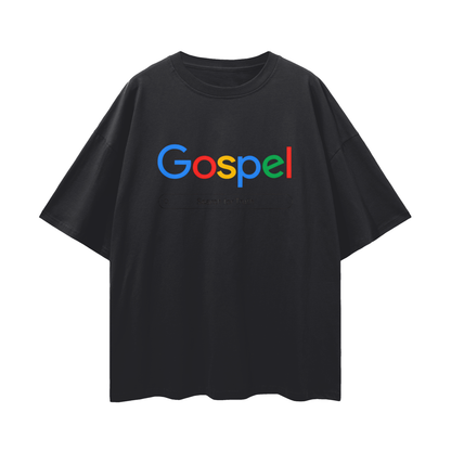 Religious Gospel Google Like Y2K Vintage Like Graphic Oversized T Shirt