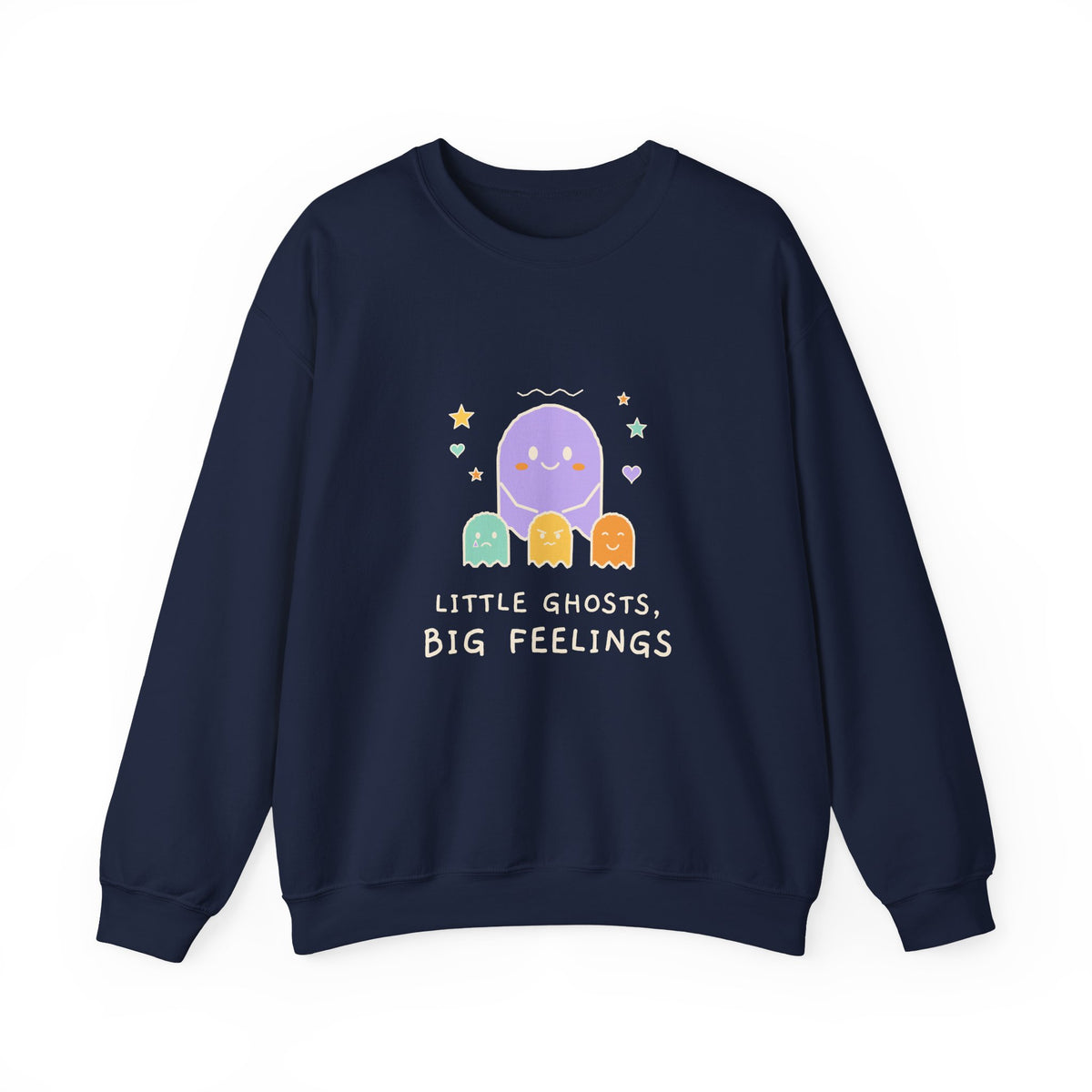 Little Ghosts Big Feelings Sweatshirt, Cute Halloween Teacher Crewneck, Spooky Cute Mom Sweatshirt, Ghost Doodle Fall Pullover