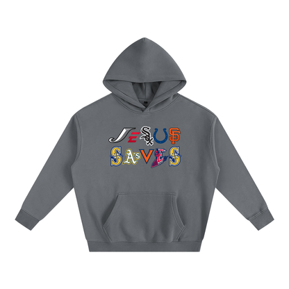 Vintage/Y2K Religious Jesus Saves Logos Oversized Hoodie