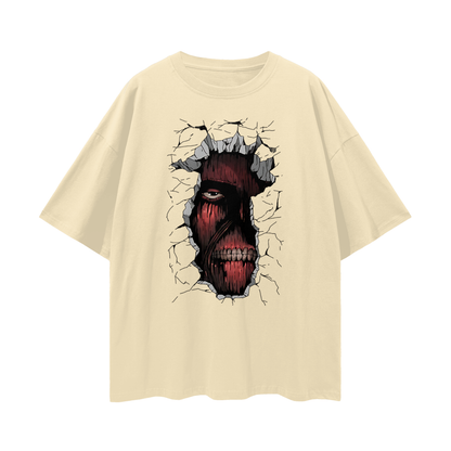 Vintage/Y2K Attack On Titans Anime Graphic Oversized T Shirt