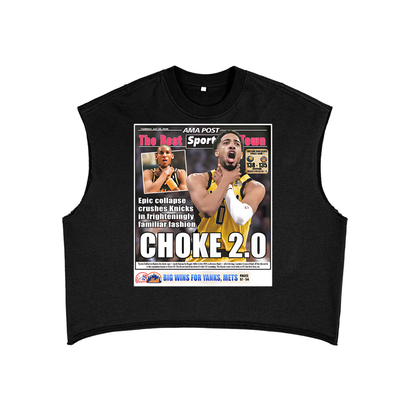 Tyrese Haliburton News Paper 90s Y2K Vintage Like Graphic Boxy Tank Top